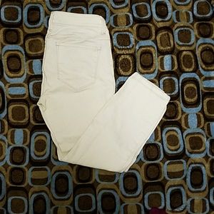 White Ann Taylor Modern Skinny Ankle Jean